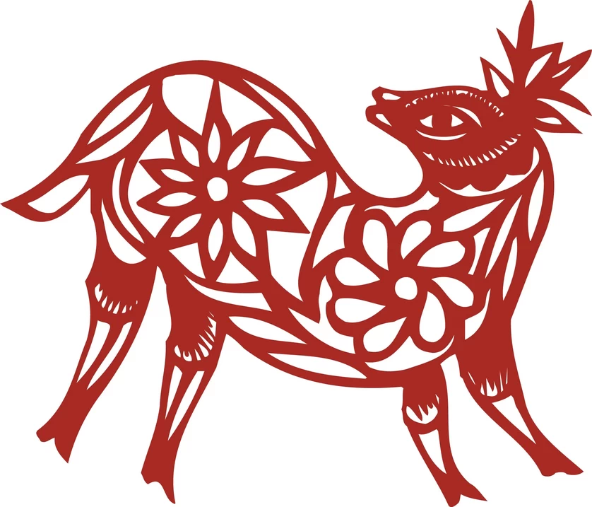 中国风中式传统喜庆民俗人物动物窗花剪纸插画边框AI矢量PNG素材【529】